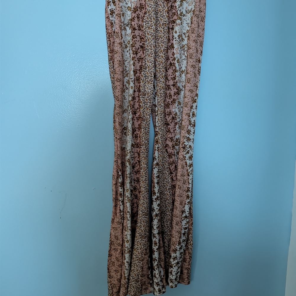 Vibe Boho Patchwork Flare Pants